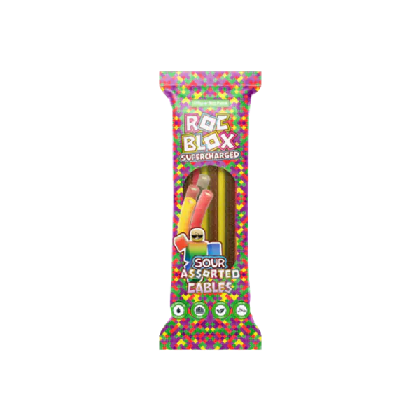 Hovedbilde Rocblox Sour Assorted Cables 170g - Halal