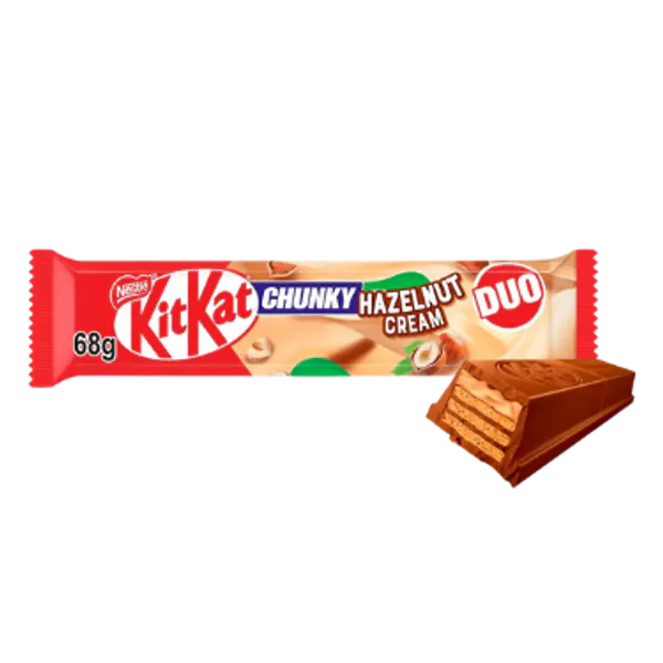 Hovedbilde KitKat Chunky Duo Hazelnut Cream Sjokoladebar 68g ...